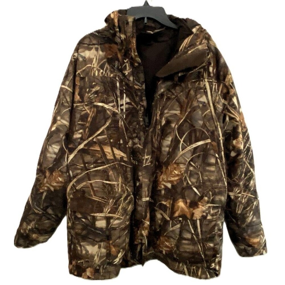 Cabelas Dry Plus Advantage Max-4 HD Camo Hunting Wader Jacket Men L